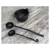 Bernz #6 smelting pot, ladles
