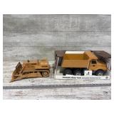 Case Diecast Dozer And Dump Truck