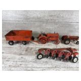Allis Chalmers Vintage Tractor and Plastic Model