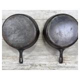 (2) made in USA #10 skillets