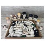 Vintage Porcelain Doll Busts and Limbs
