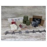 Farm Buldings, Miniature Cows, Farmall Sign