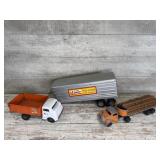 Vintage Toy Trucks and Trailer