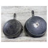 Unmarked #9, #7 skillet
