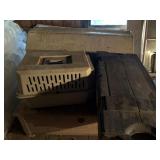Wood box dog crate tote