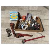 Plumbing items, Pipe Wrenches, Tubing Cutter and