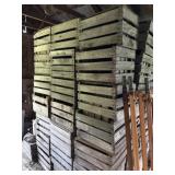 Large lot of apple crates