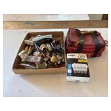Marlboro bag, lights bulbs, and miscellaneous