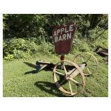 Apple Barn Sign on Steel