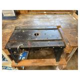 Craftsman 1hp router bolted to wood table