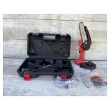 Mini Chainsaw with Battery, Extra  Chain and Case