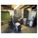 Large stack of apple crates
