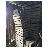 Large lot of apple crates