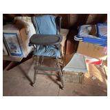 High chair and bird cage