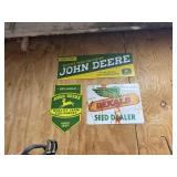 John Deere equipment signs, and Dekalb sign