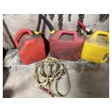 Plastic Gas Cans and Diesel Can & Jumper Cables
