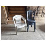Plastic stools and chairs