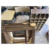 Shelf frames and desk chair