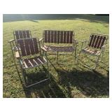 Aluminum Frame With Red Stain Wood Outdoor Patio