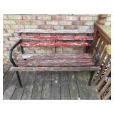 Wood Bench with Aluminum Frame
