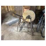 Pedal powered grindstone sharpener