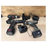 Craftsman drills, batteries and charger