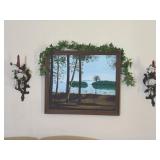 Wall Decor,  Painting with Wall Sconces