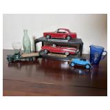 Collectors Die Cast Cars, Coke Glass and Bottle