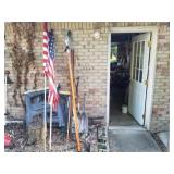 Yard Tools, Flags, Saw Horses