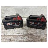 2 Milwaukee 5.0 batteries