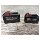 Milwaukee 9.0 and 5.0 batteries