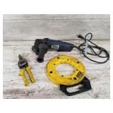 Fish Tape, Grinder, and Tin Snips