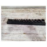 Snap-on socket set and magnetic tray 3/8 Drive