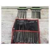 Chisel set and long reach hex bits