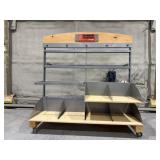 2 Sided Metal Wrangler Display Rack on casters