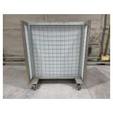 Metal on display rack with casters