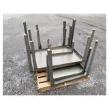 Skid of metal tables