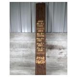Wood stor owers sign