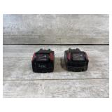 2 Milwaukee M18 batteries