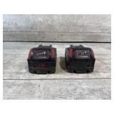 2 Milwaukee M18 batteries