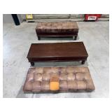 (2)Rustic benches with drawers