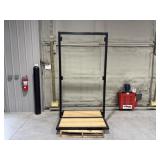 retail display stand featuring a black metal