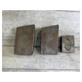 (3) Vintage Delhi- Remy Drill Index Boxes with
