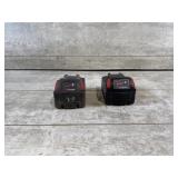 2 Milwaukee M18 batteries