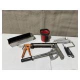 Large caulking, gun, linoleum, roller, to paint,