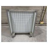 4 Sided Metal display rack with casters