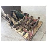 Skid of steel stands and chair
