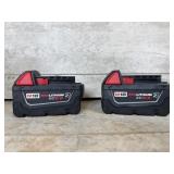 (2) Milwaukee M18Red Lithium XC5.0 Batteries