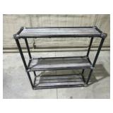 Black Pipe Framed Wood Shelf