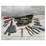 Taper Reamer, Pliers, Screwdrivers, Assortment